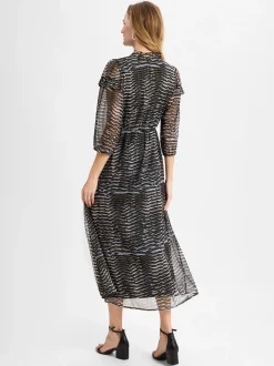 Vila Damen Kleid - VIDarcy in schwarz blau - Länge: lang