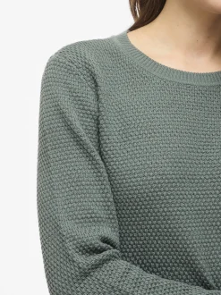 Vila Damen Pullover - VIDalo in tanne - Ärmel: langarm
