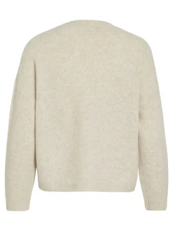 Vila Damen Pullover - VIMarcipel in beige braun
