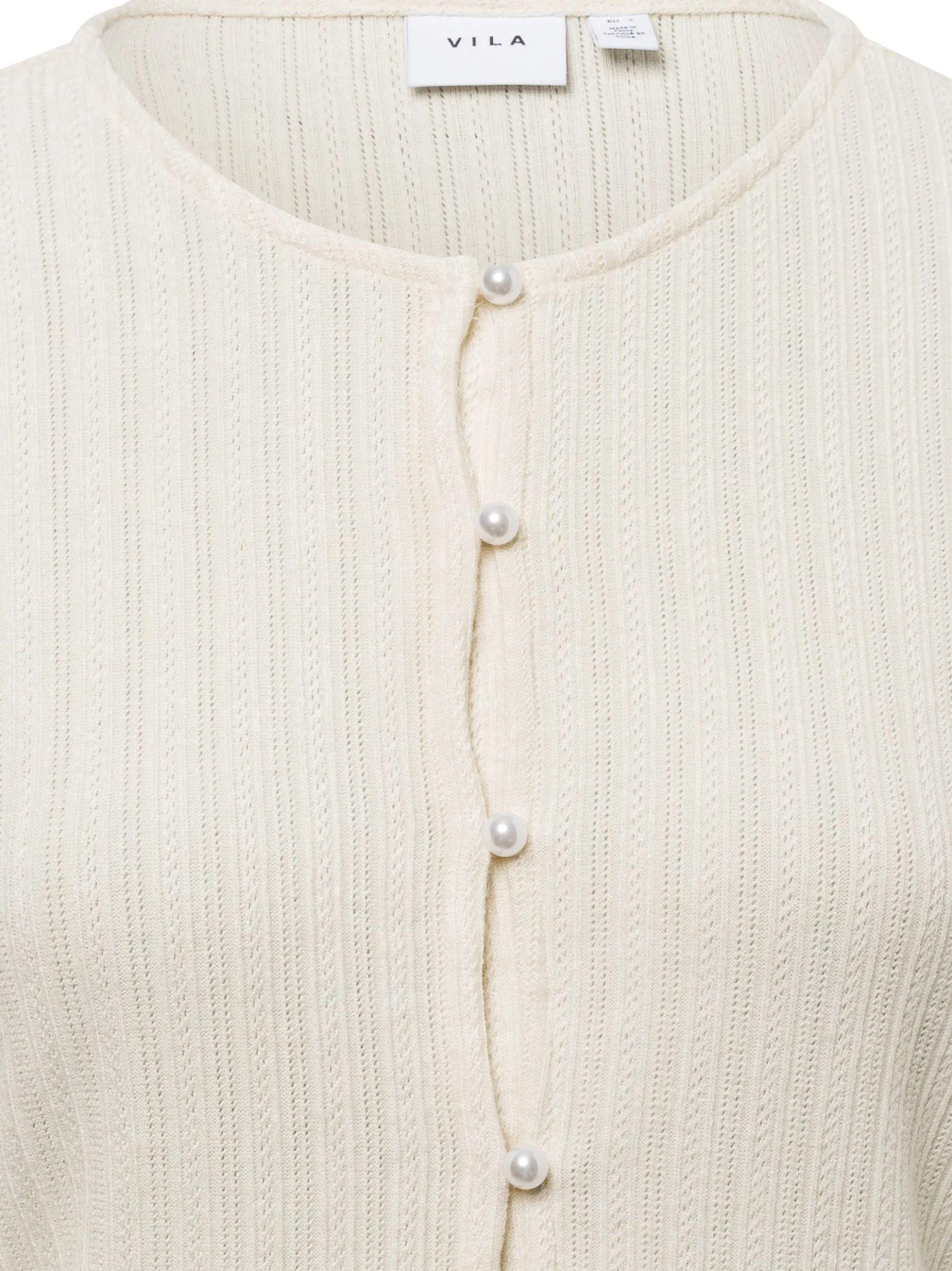 Vila Damen Strickjacke - VIAdalena in beige