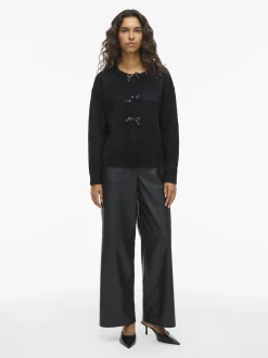 Vila Damen Strickjacke - VIBrianna in schwarz