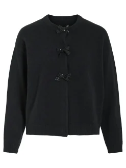Vila Damen Strickjacke - VIBrianna in schwarz