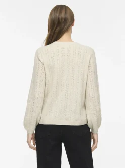 Vila Damen Strickpullover - VILiga in sand