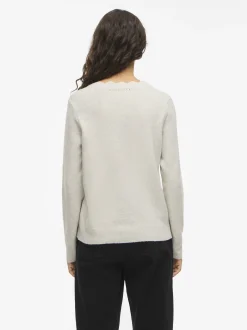 Vila Damen Strickpullover - VINikolina in beige