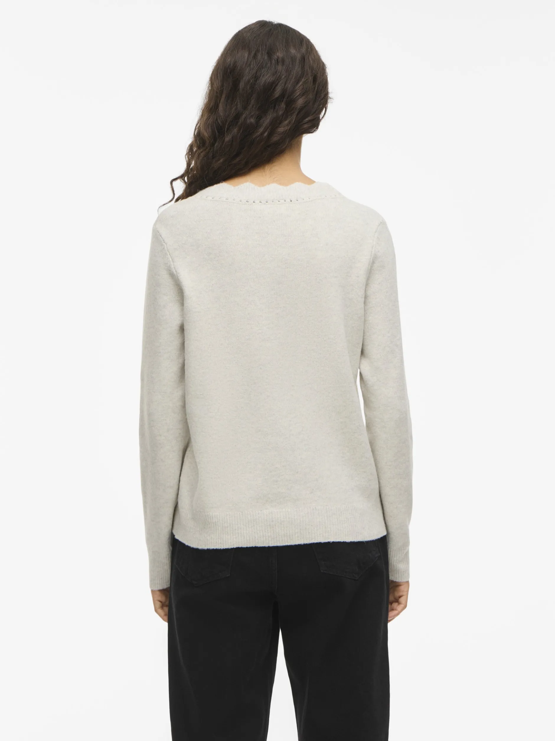 Vila Damen Strickpullover - VINikolina in beige