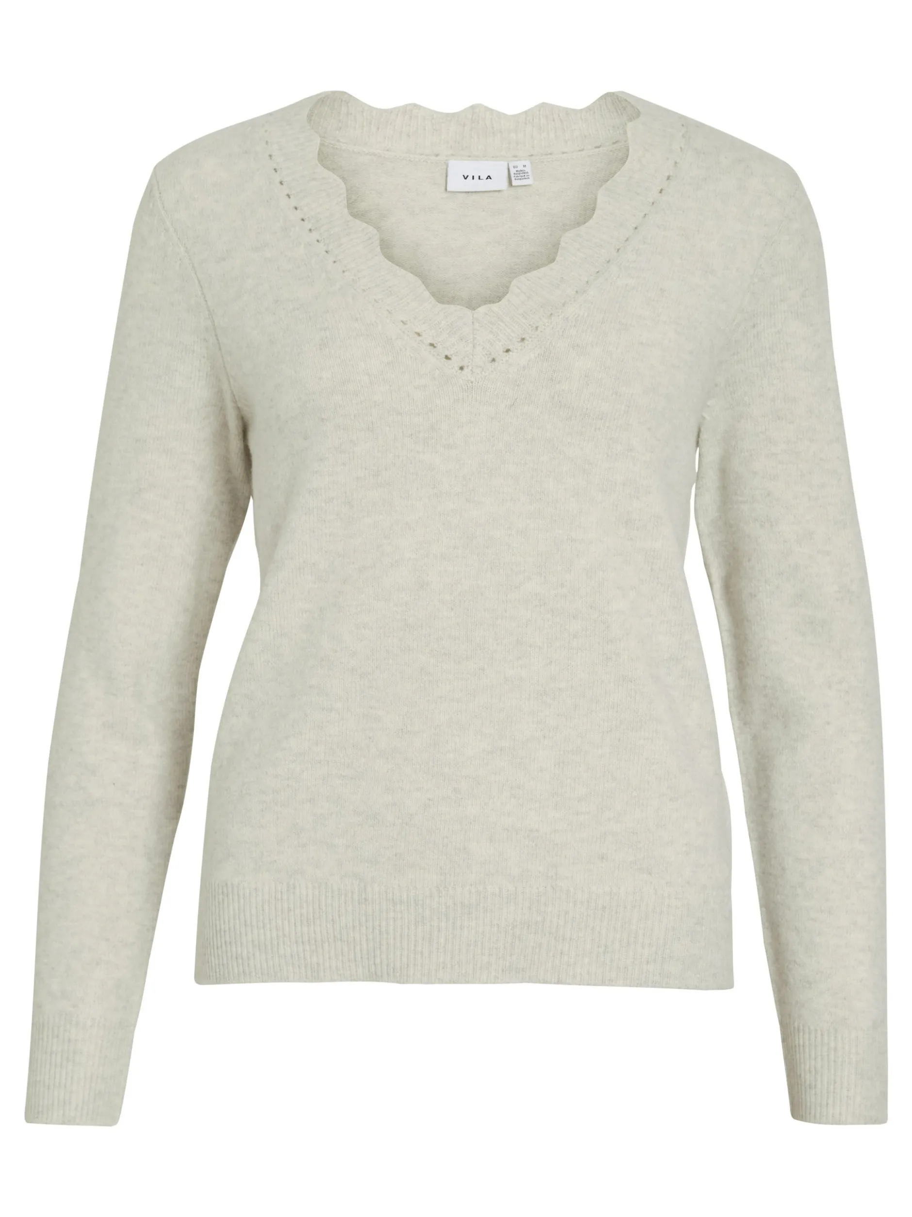 Vila Damen Strickpullover - VINikolina in beige