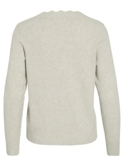 Vila Damen Strickpullover - VINikolina in beige