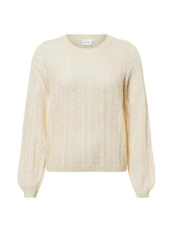 Vila Damen Strickpullover - Vipolana in beige
