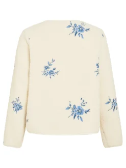 Vila Damen Teddy-Jacke - VIAda in sand indigo