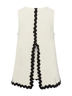 Vila Damen Top - VIManda in beige - Ausschnitt: Rundhals