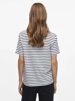 Vila Damen T-Shirt - VINora in weiß schwarz
