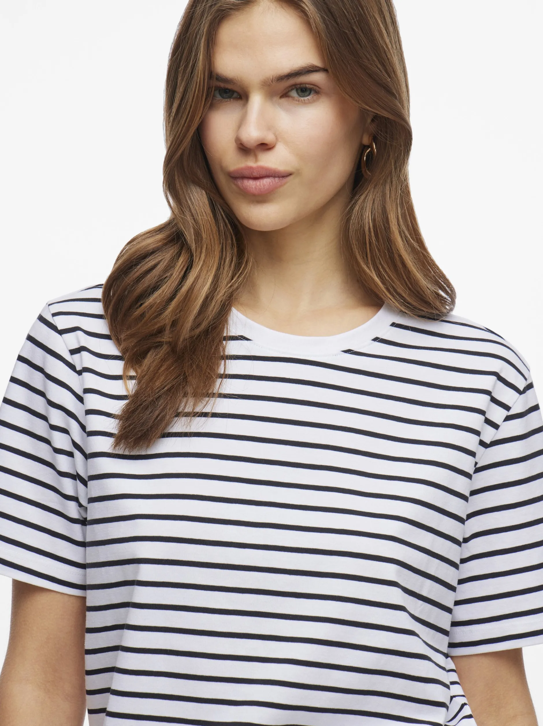 Vila Damen T-Shirt - VINora in weiß schwarz