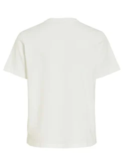 Vila Damen T-Shirt - VISybilla Cherry in weiß himbeer
