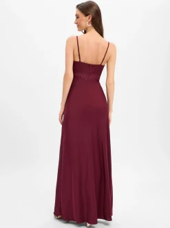 VM Damen Abendkleid in aubergine - Ärmel: ohne Arm