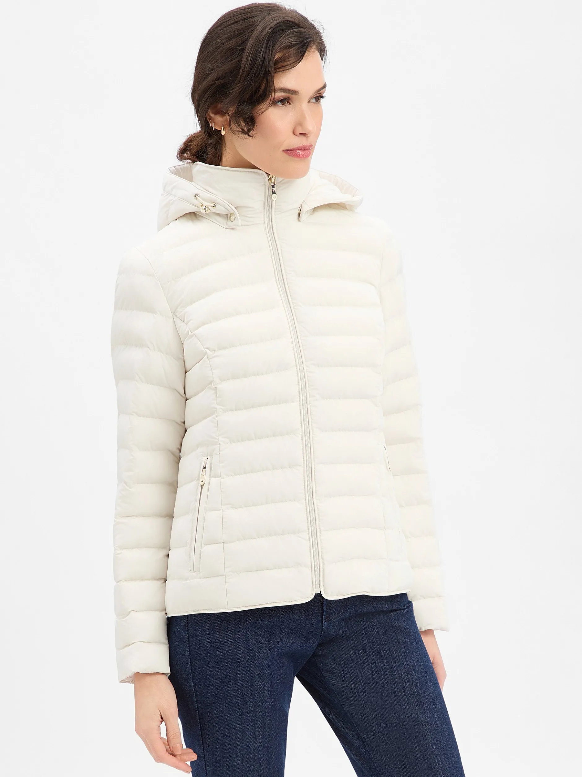 Wellensteyn Damen Steppjacke - Italy Hood in ecru