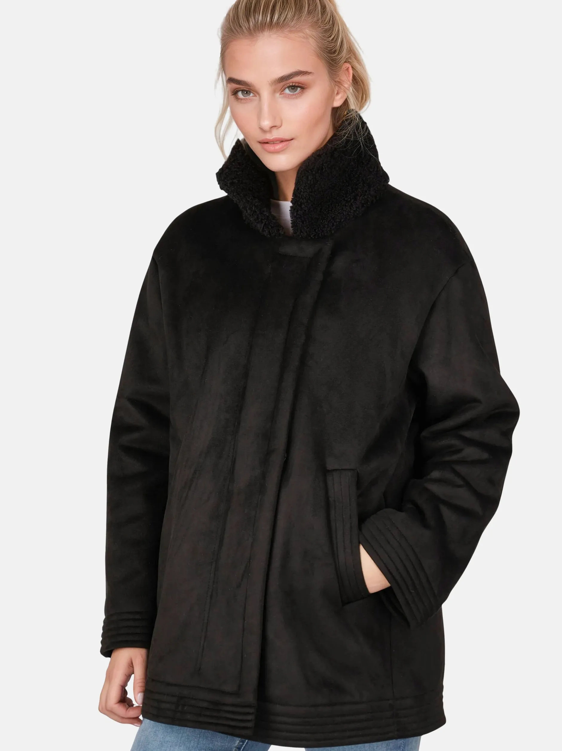 White Label Damen Jacke in schwarz