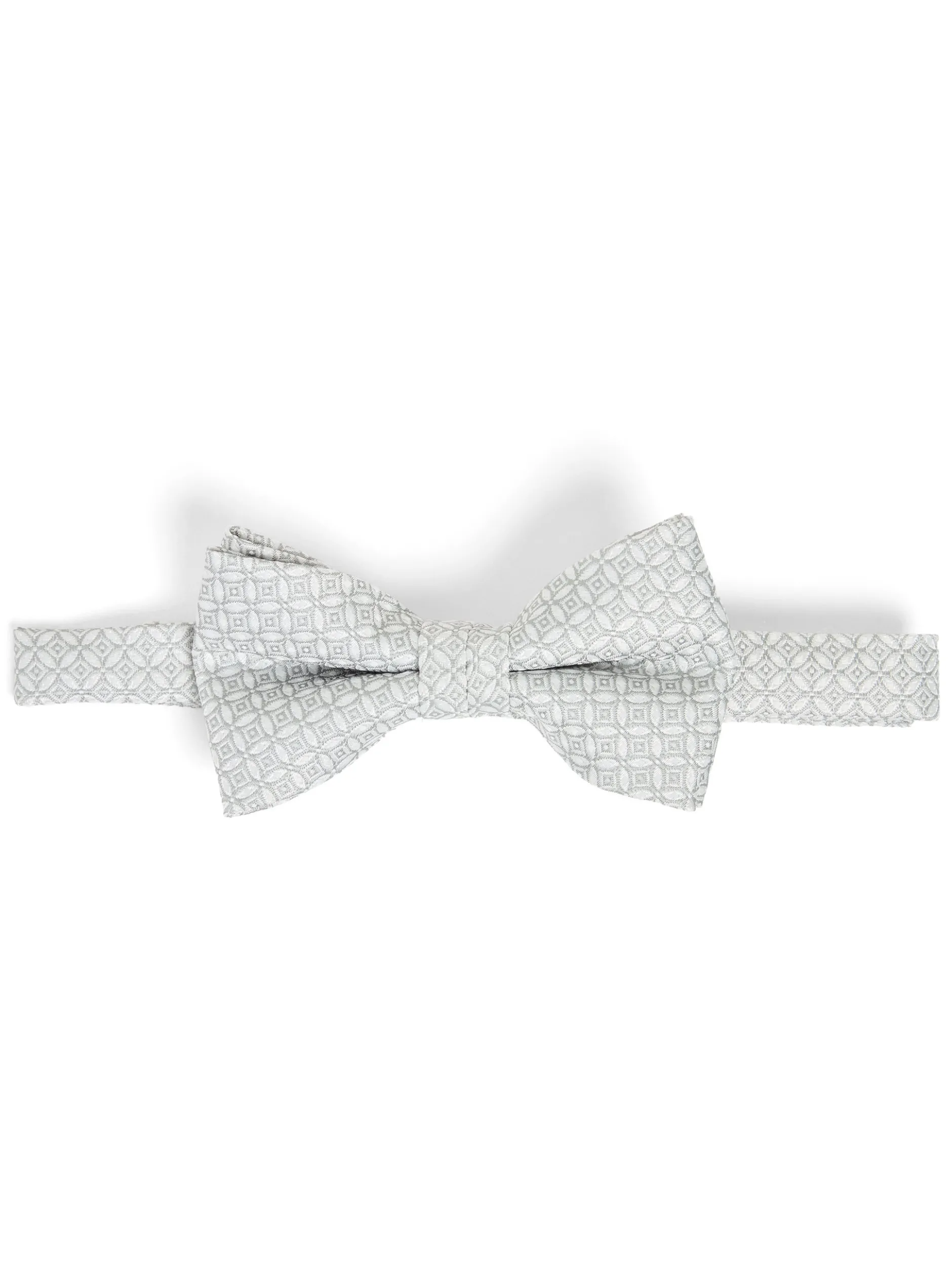 Wilvorst Herren Fliege und Einstecktuch in ecru grau