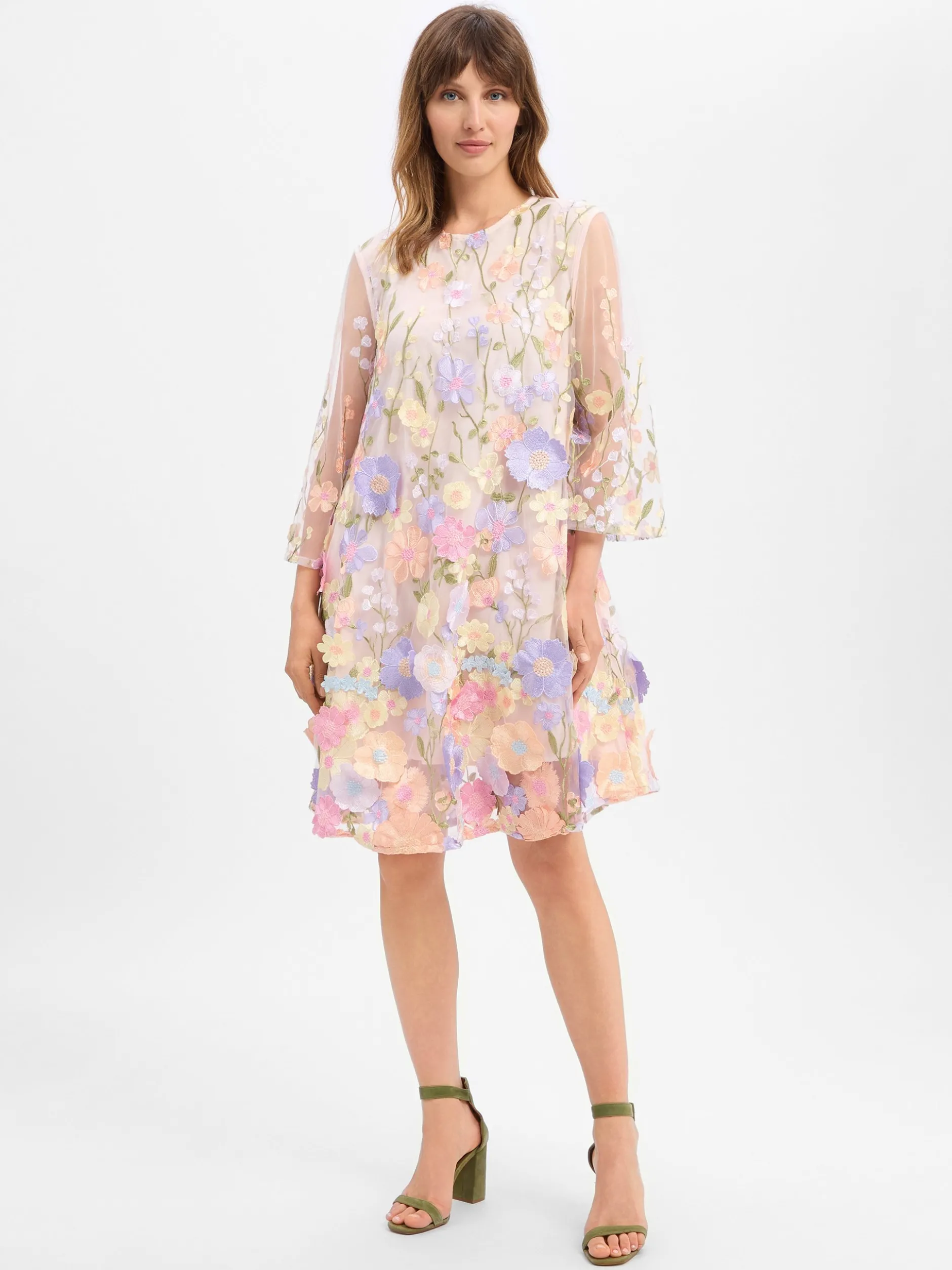 Y.A.S Damen Blumenkleid - YASFlowering in rosa flieder