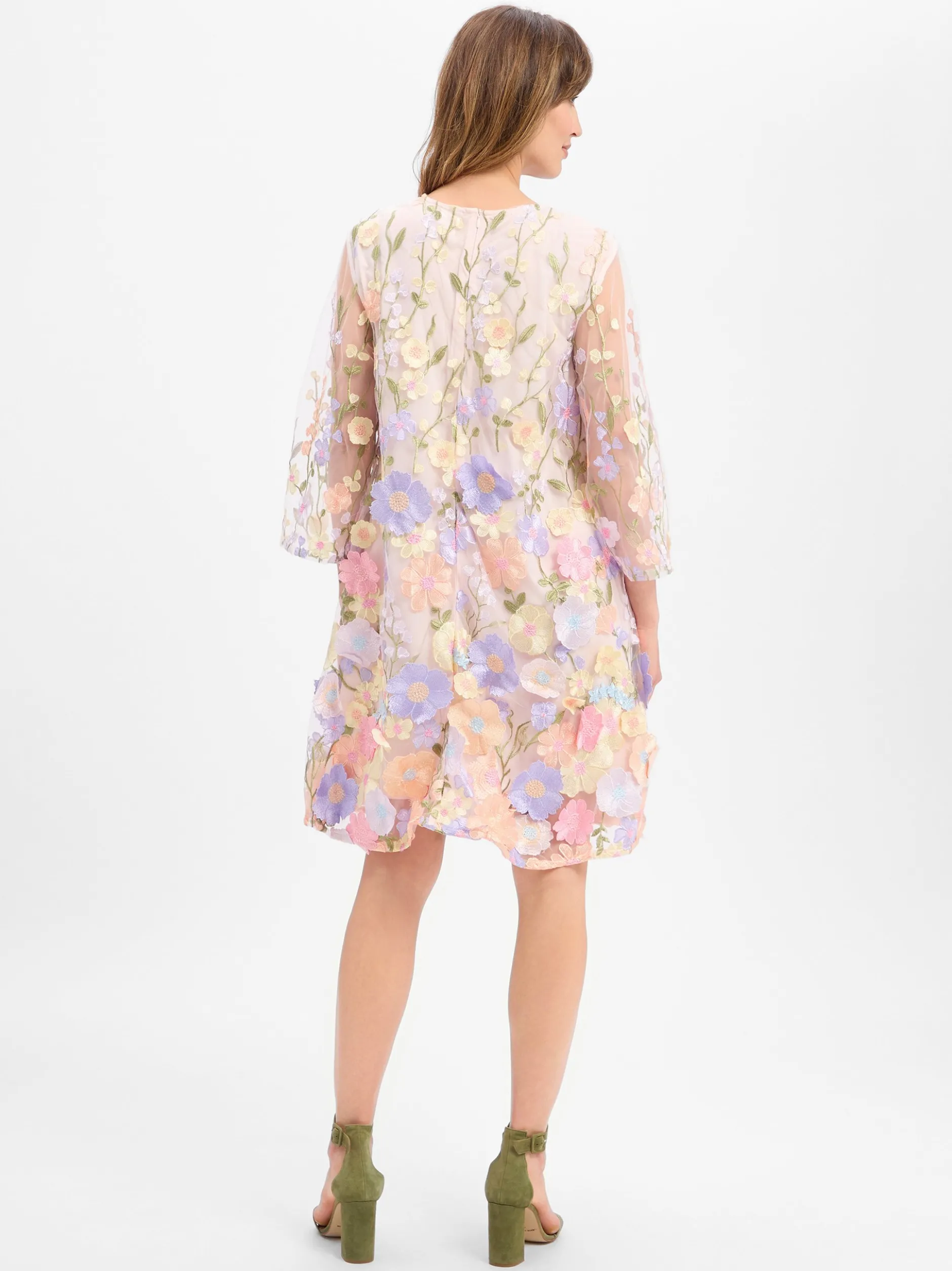 Y.A.S Damen Blumenkleid - YASFlowering in rosa flieder
