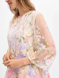 Y.A.S Damen Blumenkleid - YASFlowering in rosa flieder
