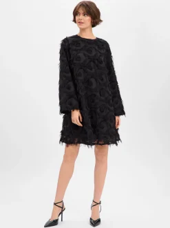 Y.A.S Damen Kleid - YASDio in schwarz - Ärmel: langarm