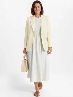 Y.A.S Damen Trägerkleid - YASMiri in ecru - Länge: lang