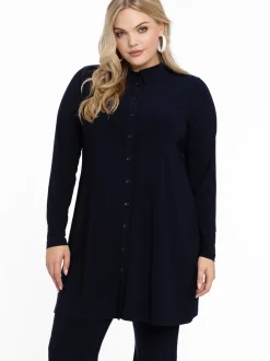 YOEK Damen Bluse in blau