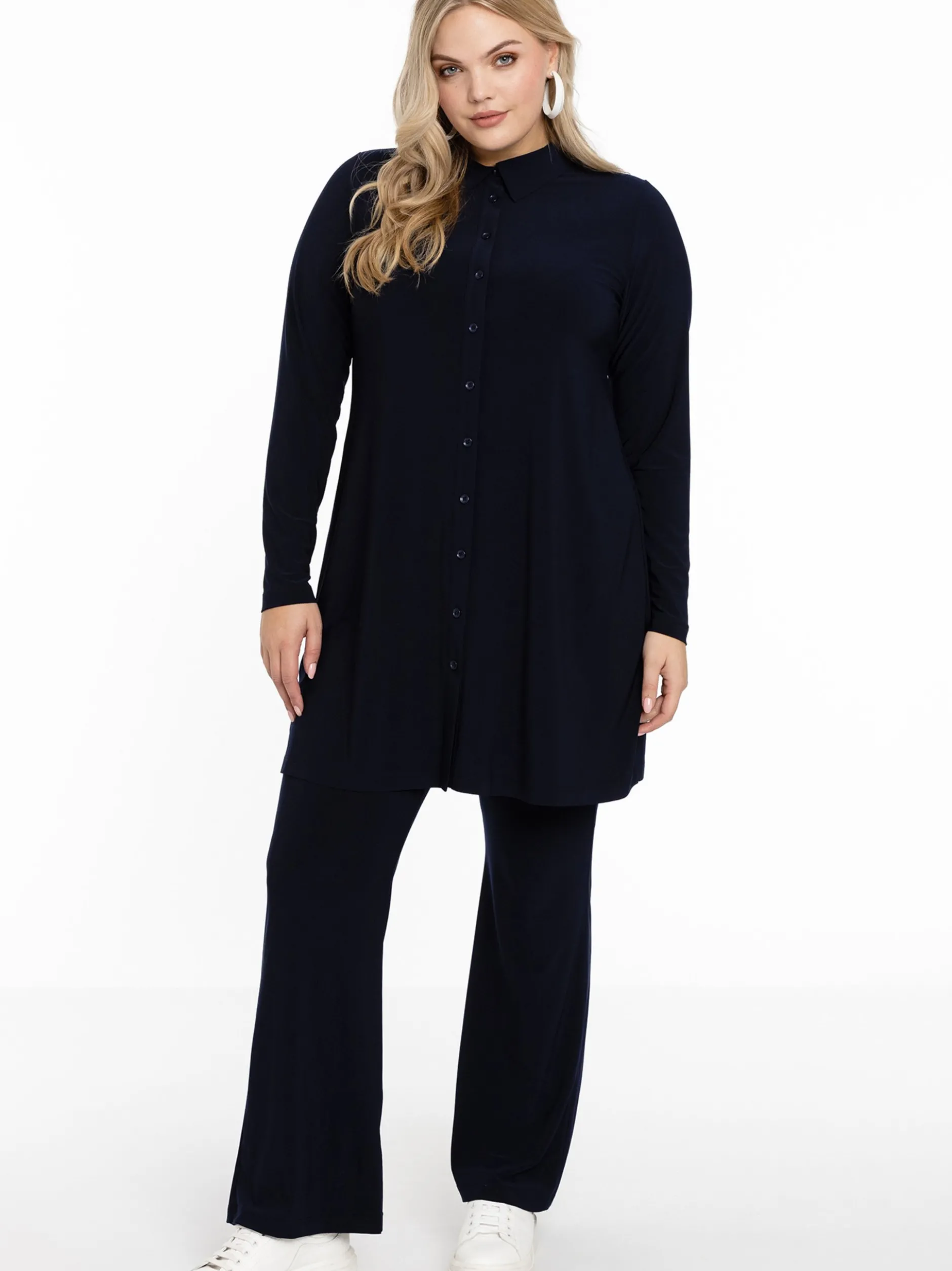 YOEK Damen Bluse in blau