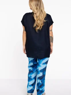 YOEK Damen Bluse in blau