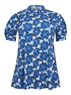 YOEK Damen Bluse in blau