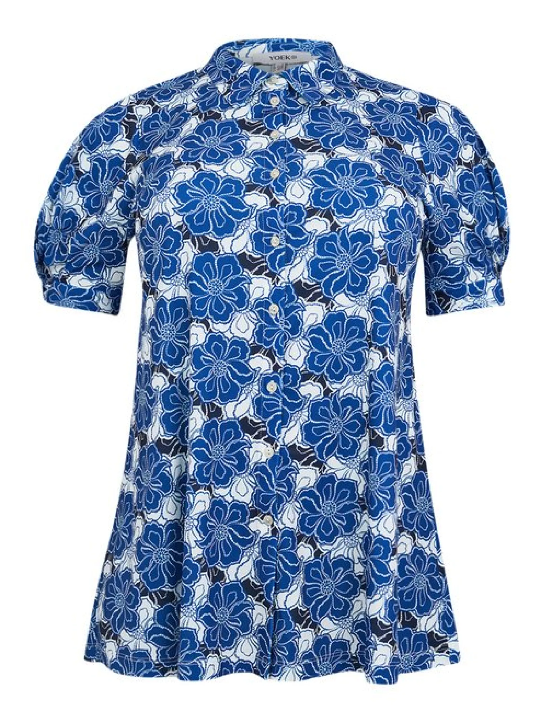 YOEK Damen Bluse in blau