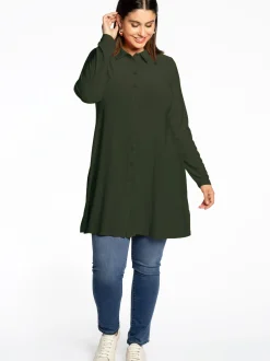 YOEK Damen Bluse in grün