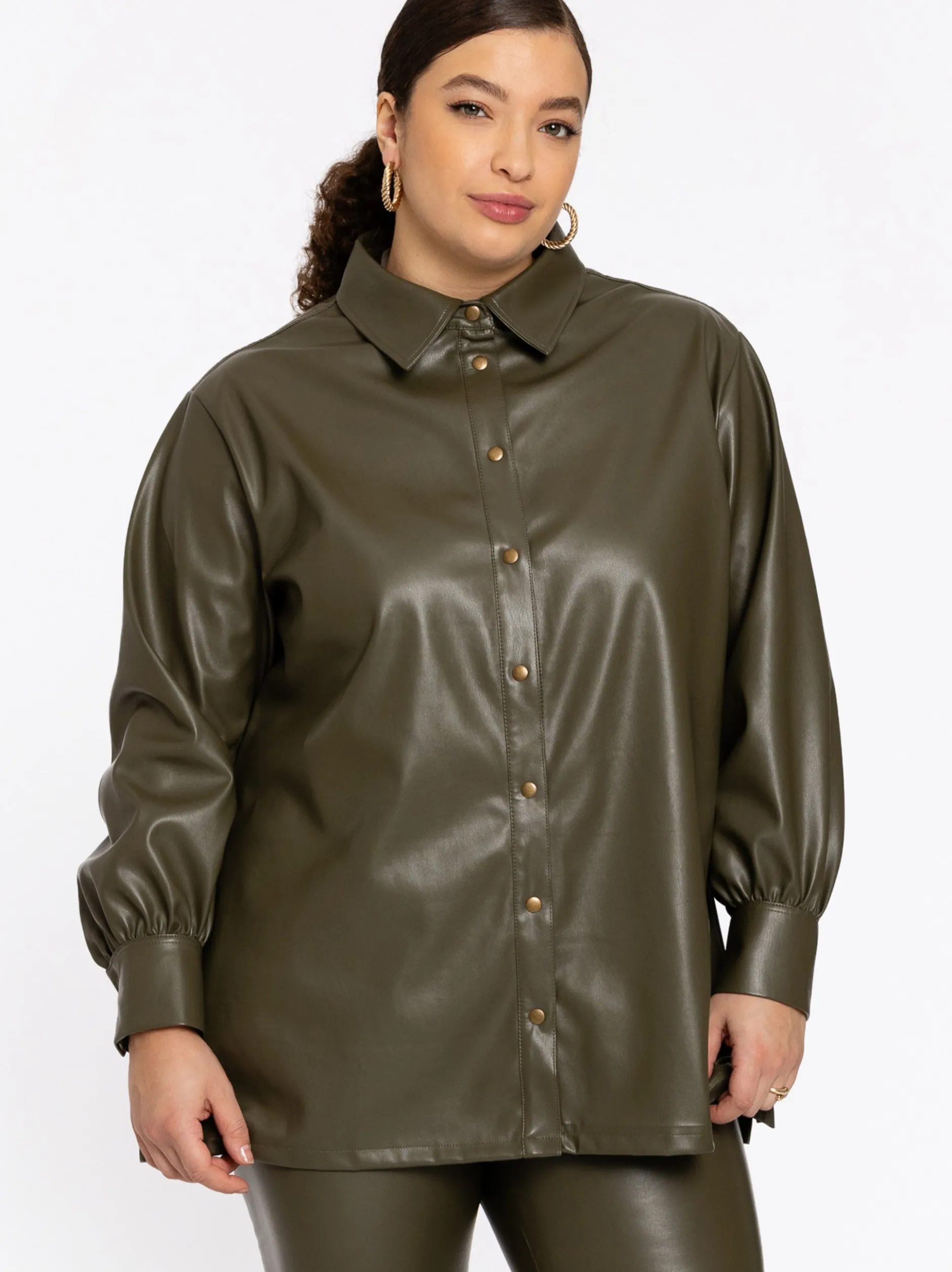 YOEK Damen Bluse in khaki