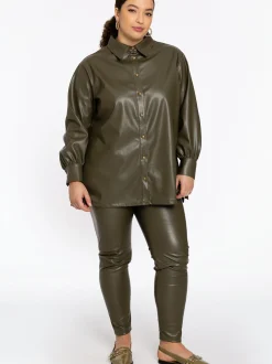 YOEK Damen Bluse in khaki