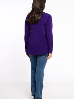 YOEK Damen Bluse in lila