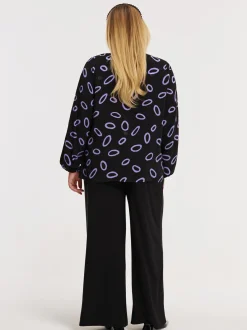 YOEK Damen Bluse in schwarz