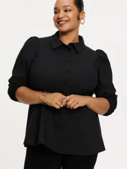 YOEK Damen Bluse in schwarz