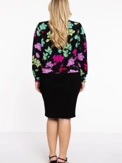 YOEK Damen Bluse in schwarz
