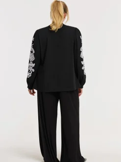 YOEK Damen Bluse in schwarz