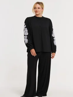YOEK Damen Bluse in schwarz
