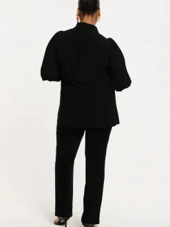 YOEK Damen Bluse in schwarz
