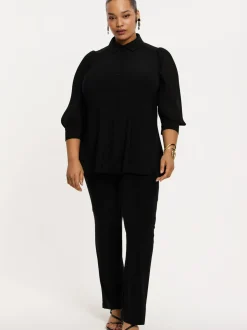 YOEK Damen Bluse in schwarz