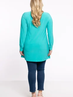 YOEK Damen Bluse in türkis