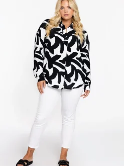 YOEK Damen Bluse in weiß