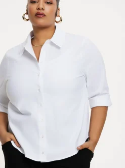 YOEK Damen Bluse in weiß