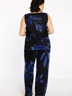 YOEK Damen Hose in blau mehrfarbig