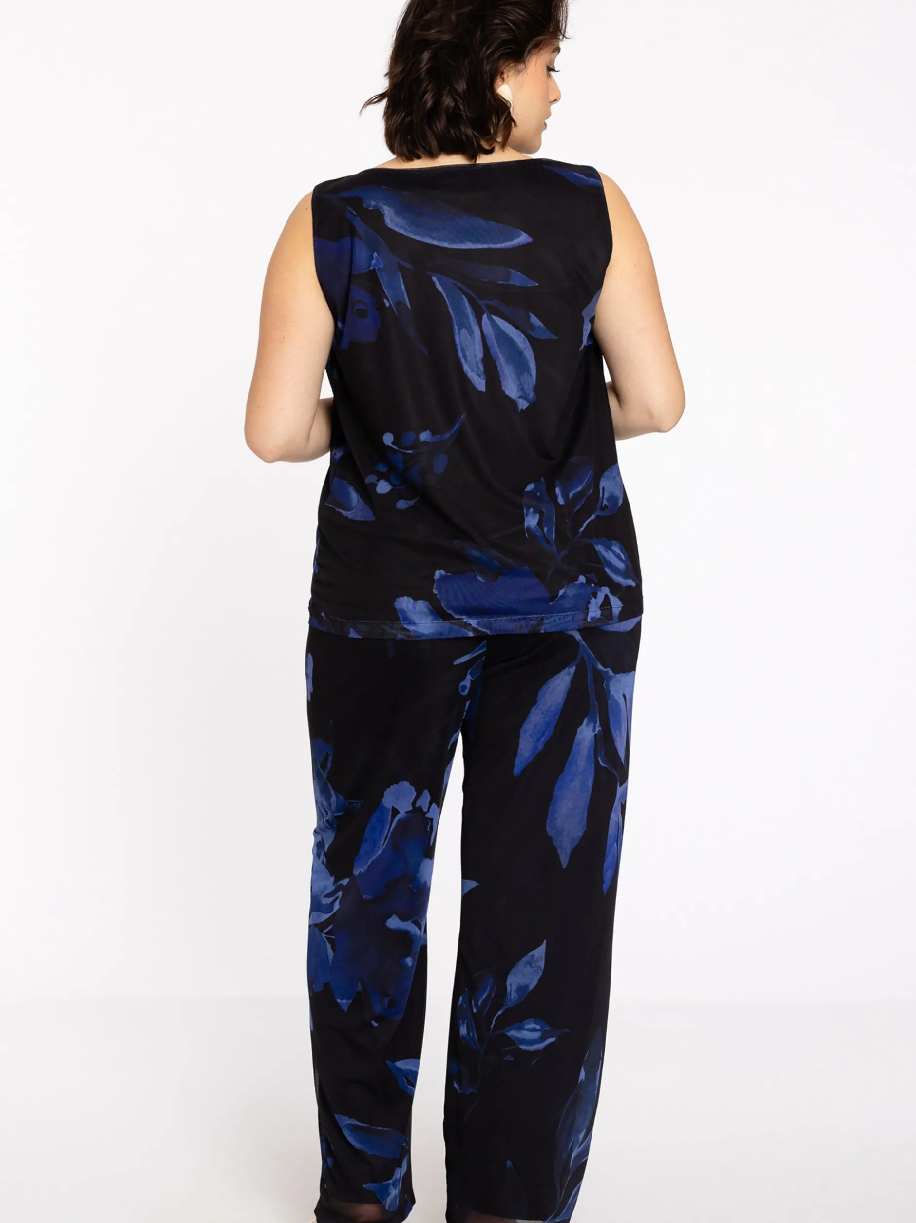 YOEK Damen Hose in blau mehrfarbig