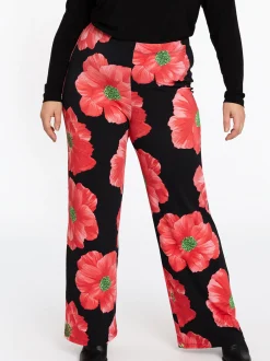 YOEK Damen Hose in rot mehrfarbig