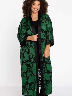 YOEK Damen Kimono in grün