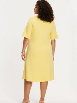 YOEK Damen Kleid in gelb
